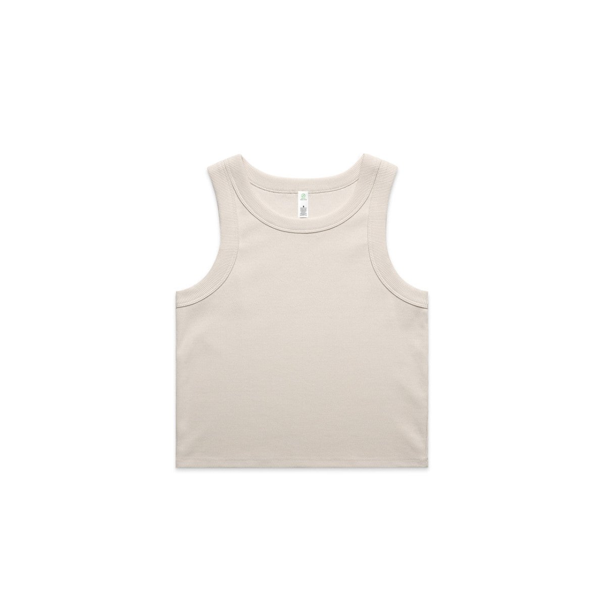 AS Colour Wo's Organic Rib Crop Tank | 4064G | AS Colour 4064G BONE XS