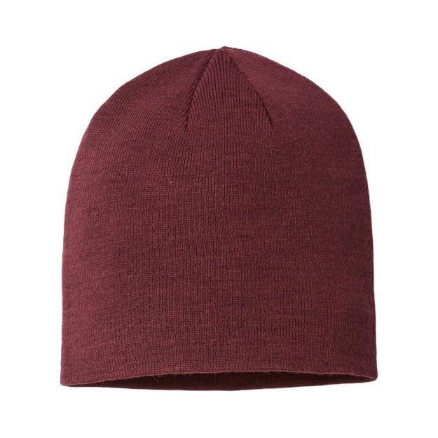 Atlantis Headwear Sustainable Beanie - Atlantis Headwear HOLLY Burgundy Melange One Size Beanies