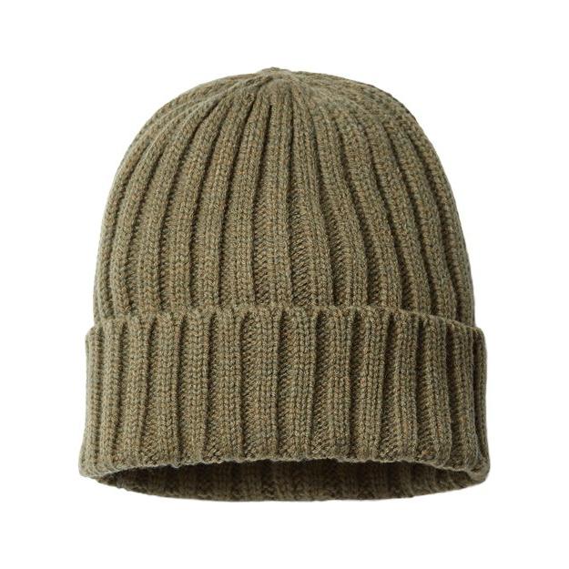 Atlantis Headwear Sustainable Cable Knit Cuffed Beanie - Atlantis Headwear SHORE Olive One Size Beanies