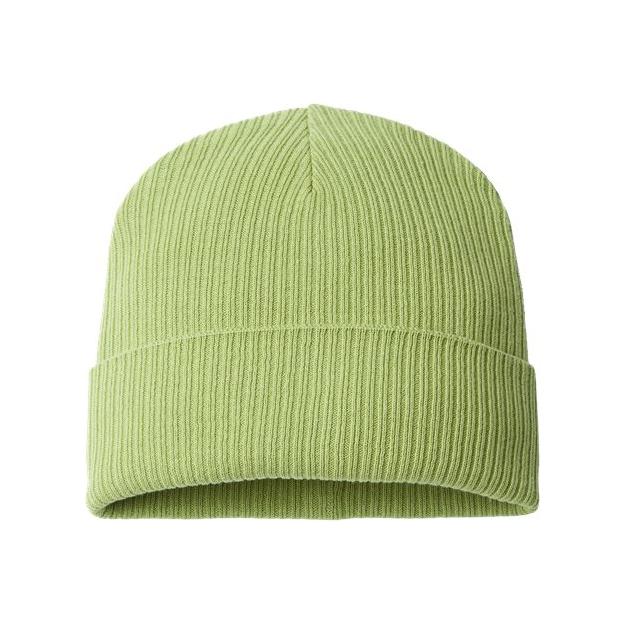 Atlantis Headwear Sustainable Cuffed Beanie - Atlantis Headwear NELSON Leaf Green One Size Beanies