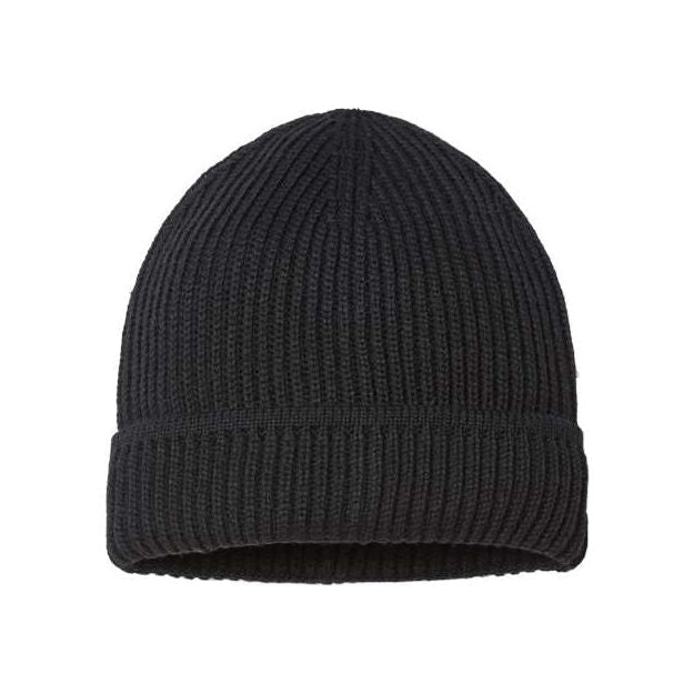 Atlantis Headwear Sustainable Finish Edge Cuffed Beanie - Atlantis Headwear MAPLE Black One Size Beanies
