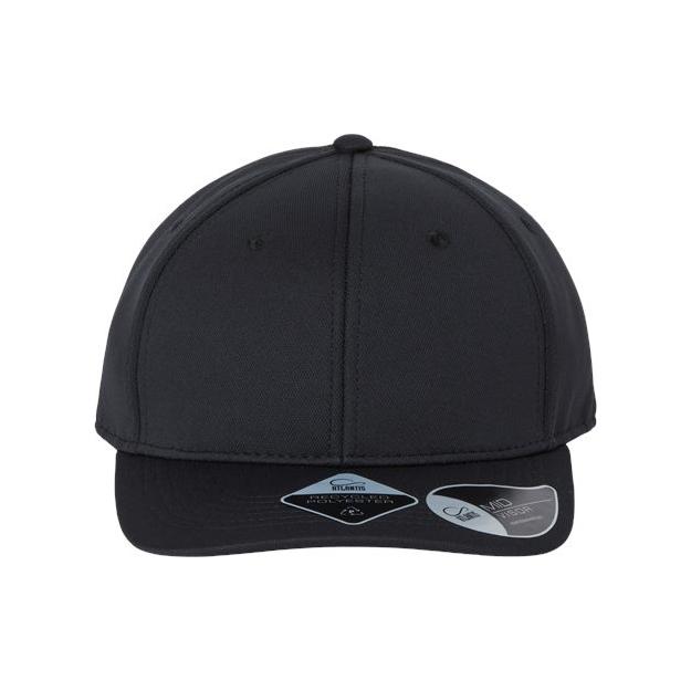 Atlantis Headwear Sustainable Honeycomb Cap - Atlantis Headwear SKYE Black Adjustable Hats
