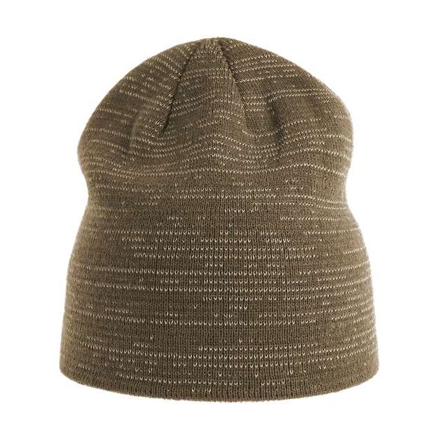 Atlantis Headwear Sustainable Reflective Beanie - Atlantis Headwear SHINE Olive One Size Beanies