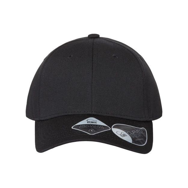 Atlantis Headwear Sustainable Structured Cap - Atlantis Headwear JOSHUA Black Adjustable Hats