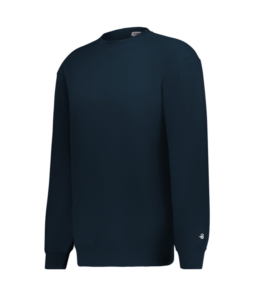 Augusta Sportswear Athletic Fleece Pocket Crew 125200 NAVY (BA) S