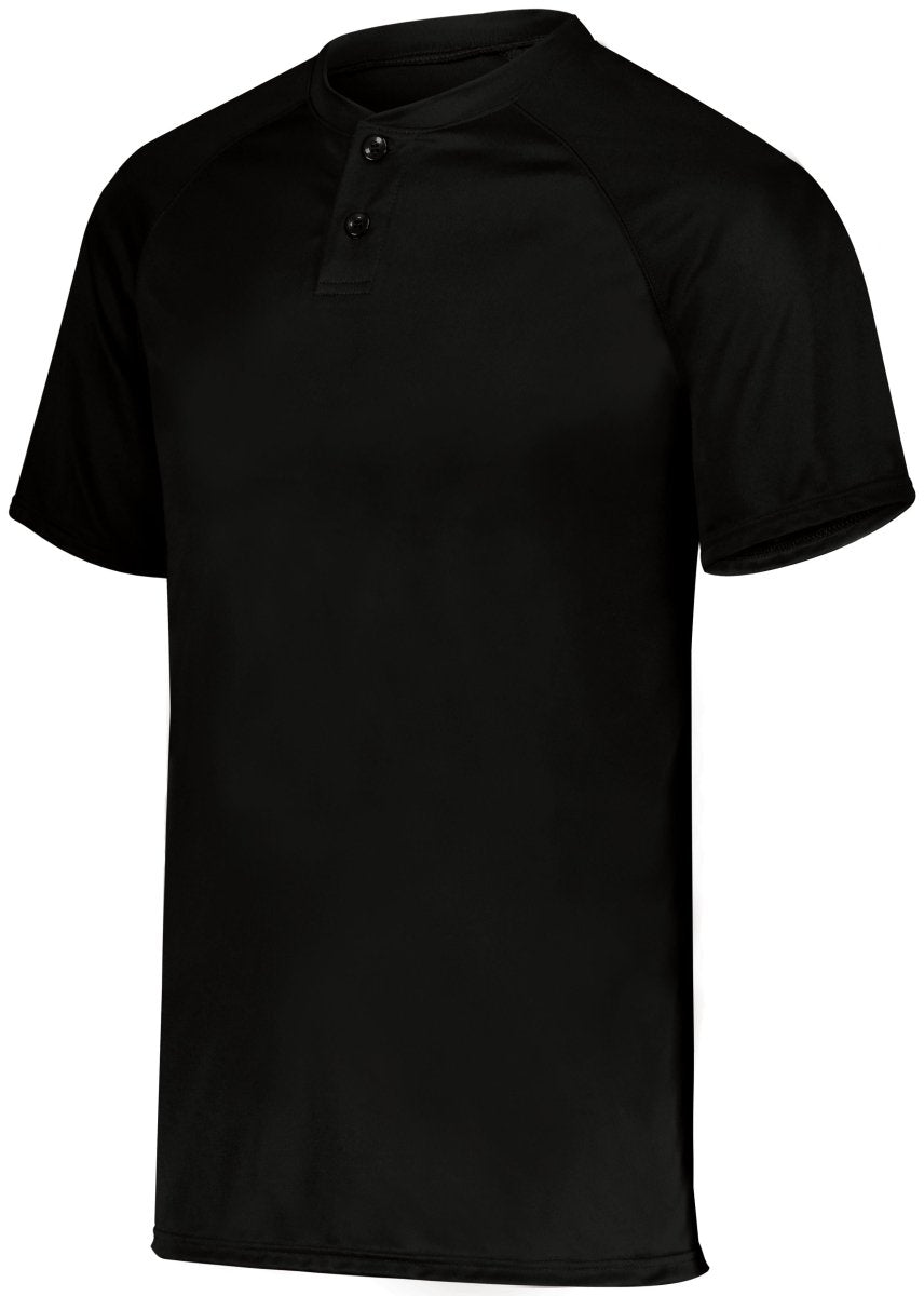 Augusta Sportswear Attain Wicking Two - Button Baseball Jersey 1565 BLACK S