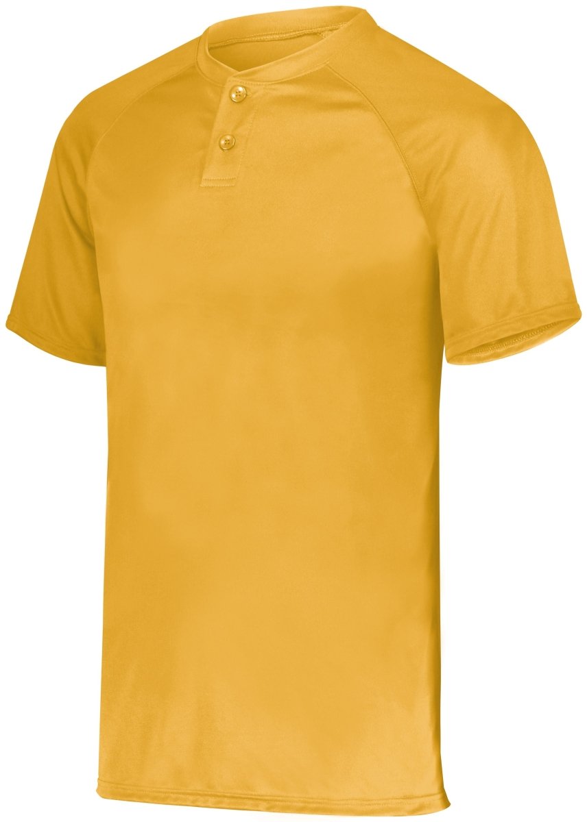 Augusta Sportswear Attain Wicking Two - Button Baseball Jersey 1565 GOLD S
