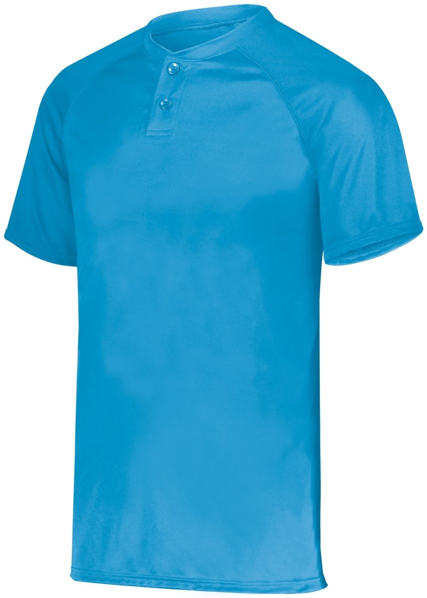 Augusta Sportswear Attain Wicking Two - Button Baseball Jersey 1565 POWER BLUE S