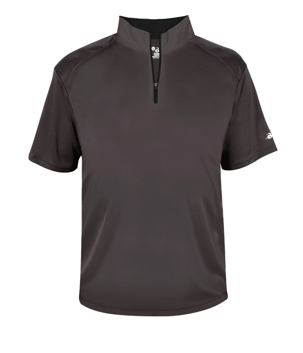 Augusta Sportswear B - CORE 1/4 ZIP SHORT SLEEVE PULLOVER 419900 GRAPHITE/BLACK (BA) S