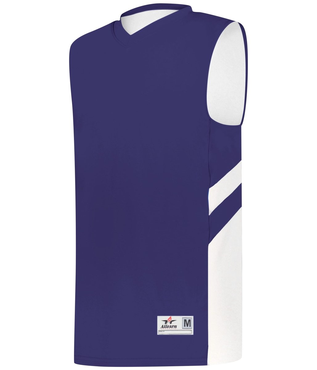 Augusta Sportswear B - PIVOT REVERSIBLE BASKETBALL JERSEY - Augusta Sportswear 856600 PURPLE/WHITE (BA) S