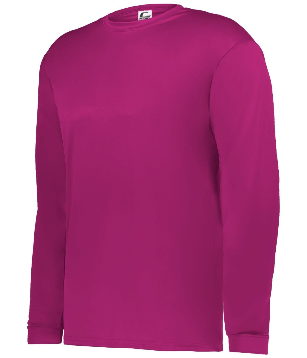 Augusta Sportswear C2 LONG SLEEVE TEE 510400 HOT PINK (BA) S