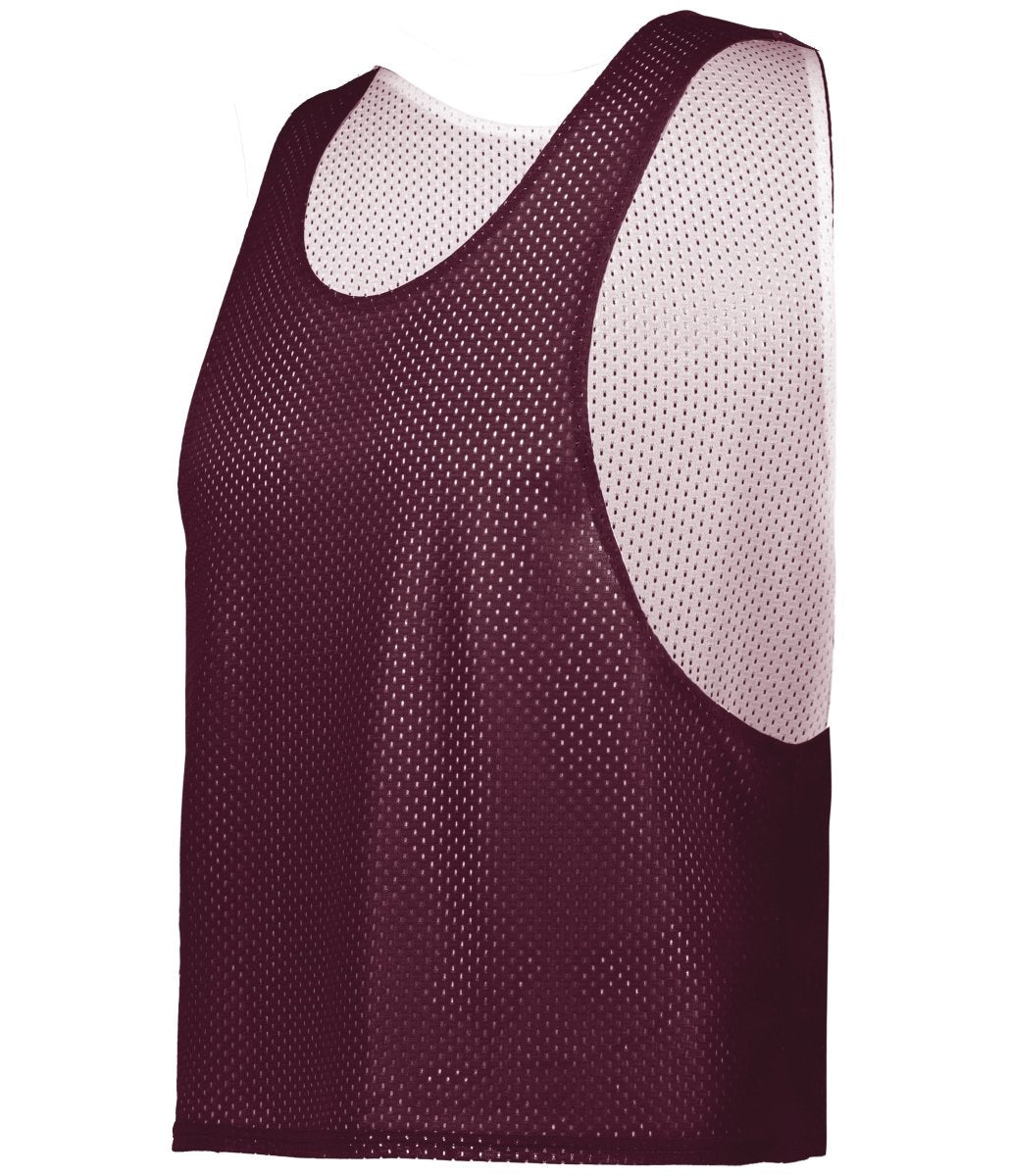 Augusta Sportswear C2 REVERSIBLE MESH LACROSSE PINNIE 576000 MAROON/WHITE (BA) SMALL/MEDIUM