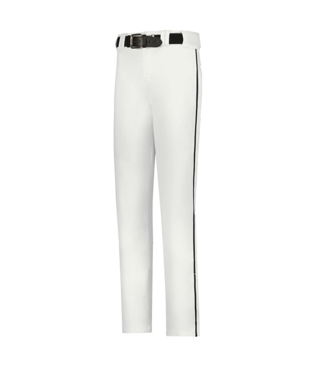 Augusta Sportswear CRUSH OPEN BOTTOM BASEBALL PANT WITH BRAID 655WLB WHITE/BLACK (BA) S