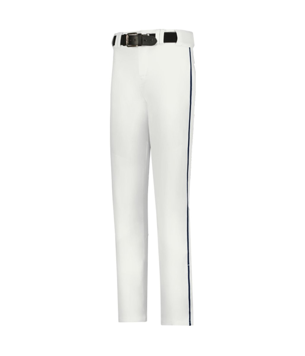 Augusta Sportswear CRUSH OPEN BOTTOM BASEBALL PANT WITH BRAID 655WLB WHITE/NAVY (BA) S
