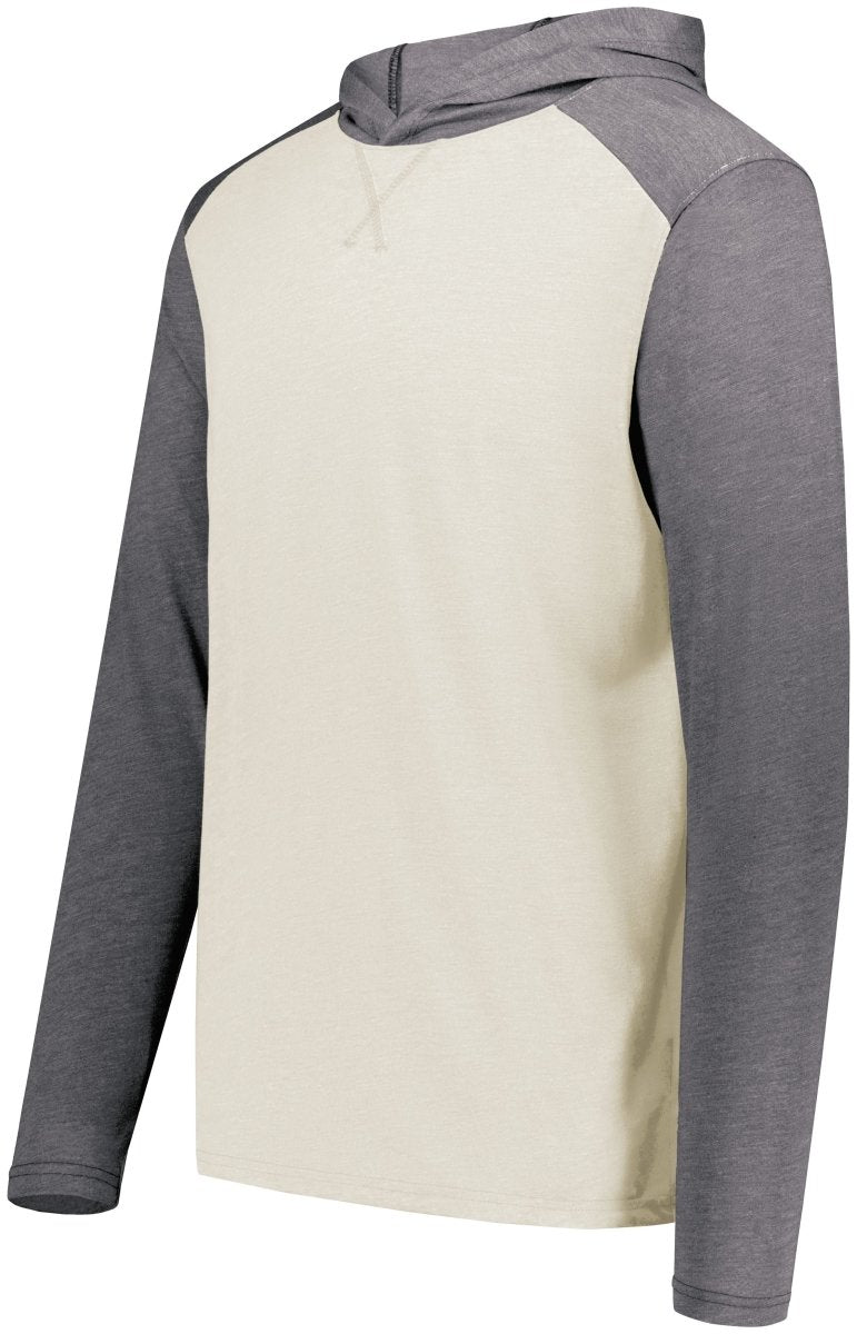 Augusta Sportswear Gameday Vintage Hoodie 6884 BIRCH/CARBON HEATHER S