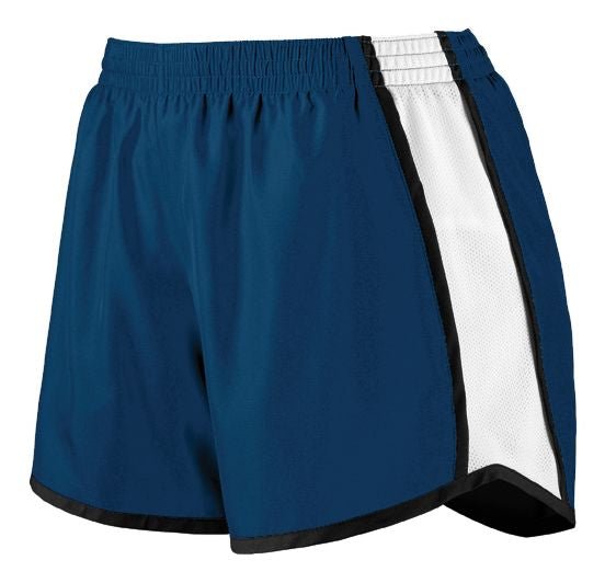 Augusta Sportswear Girls Pulse Team Shorts 1266 NAVY/WHITE/BLACK S