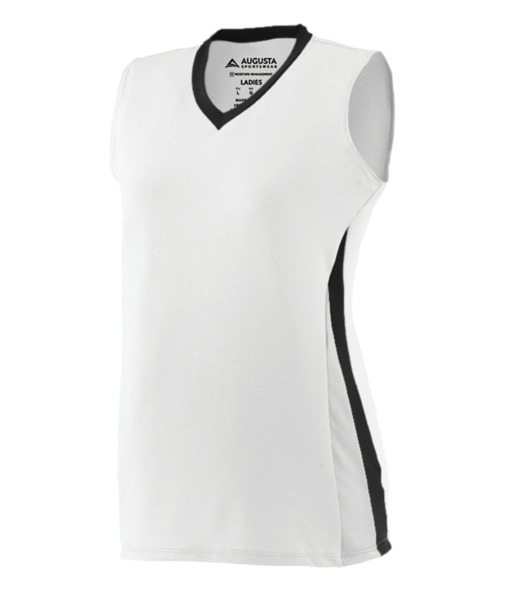 Augusta Sportswear Girls Tornado Jersey 1356 WHITE/BLACK/WHITE S