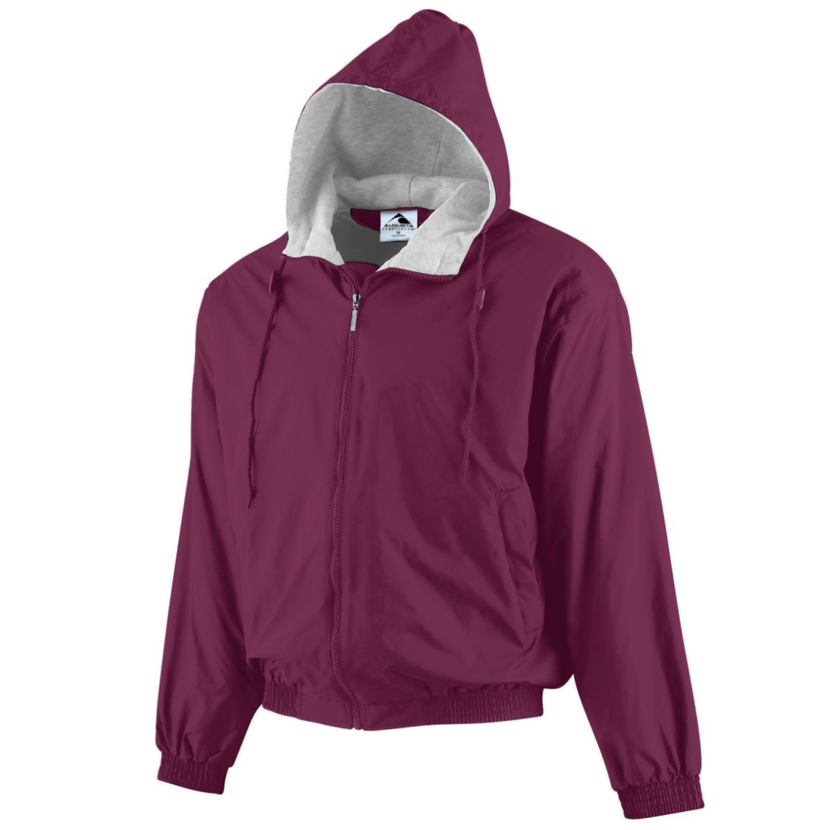 Augusta Sportswear Hooded Taffeta Jacket/Fleece Lined 3280 MAROON S