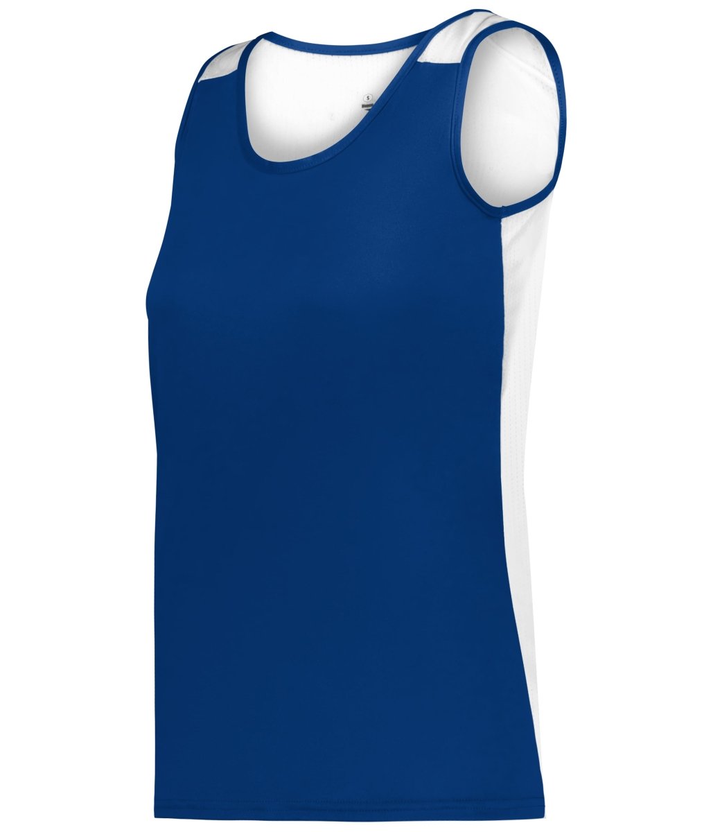 Augusta Sportswear LADIES ARROW MESH BACK SINGLE - Augusta Sportswear 896800 ROYAL/WHITE (BA) S