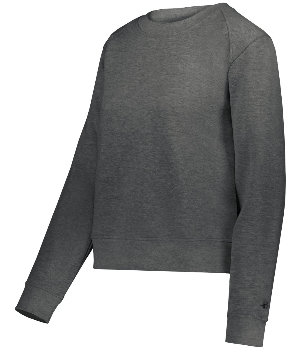 Augusta Sportswear LADIES ATHLETIC FLEECE CROP CREW 126300 CHARCOAL (BA) S