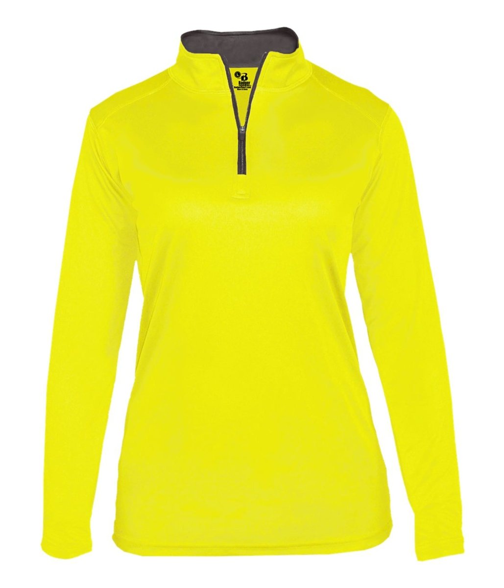 Augusta Sportswear LADIES B - CORE 1/4 ZIP PULLOVER 410300 SAFETY YELLOW/GRAPH (BA) S