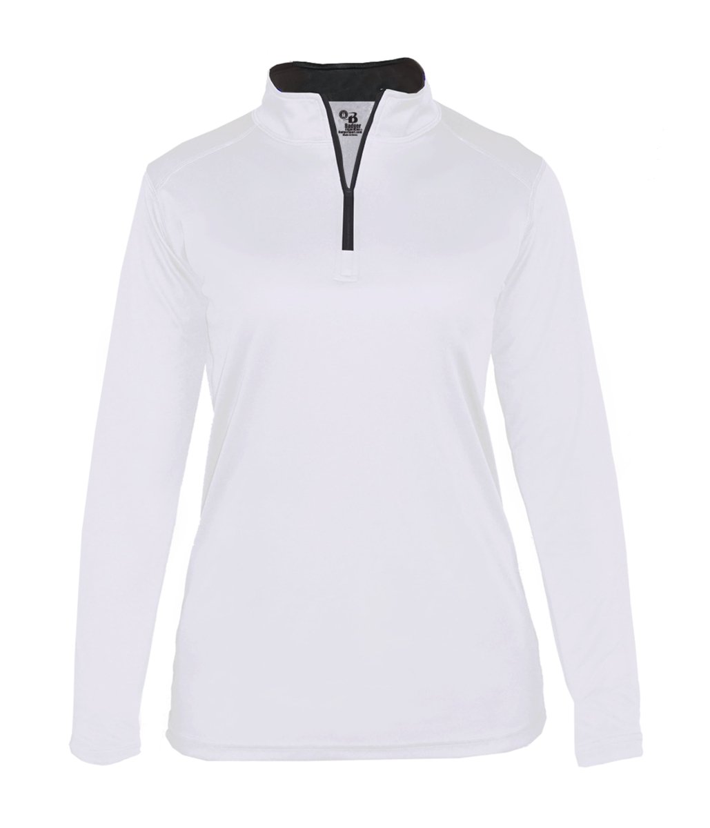 Augusta Sportswear LADIES B - CORE 1/4 ZIP PULLOVER 410300 WHITE/GRAPHITE (BA) S