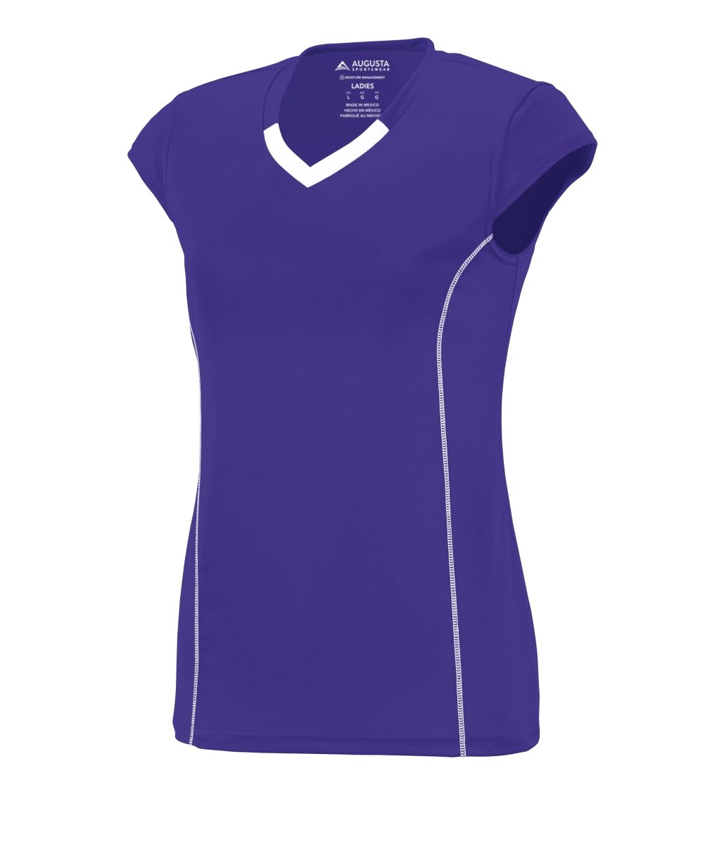Augusta Sportswear Ladies Blash Jersey 1218 PURPLE/WHITE S