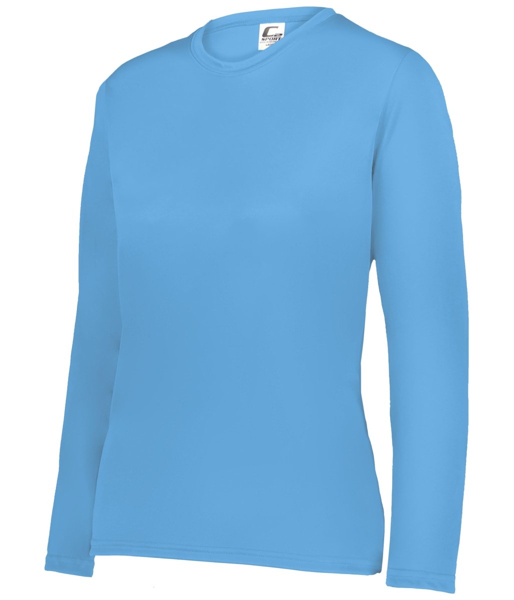 Augusta Sportswear LADIES C2 LONG SLEEVE TEE 560400 COLUMBIA BLUE (BA) S