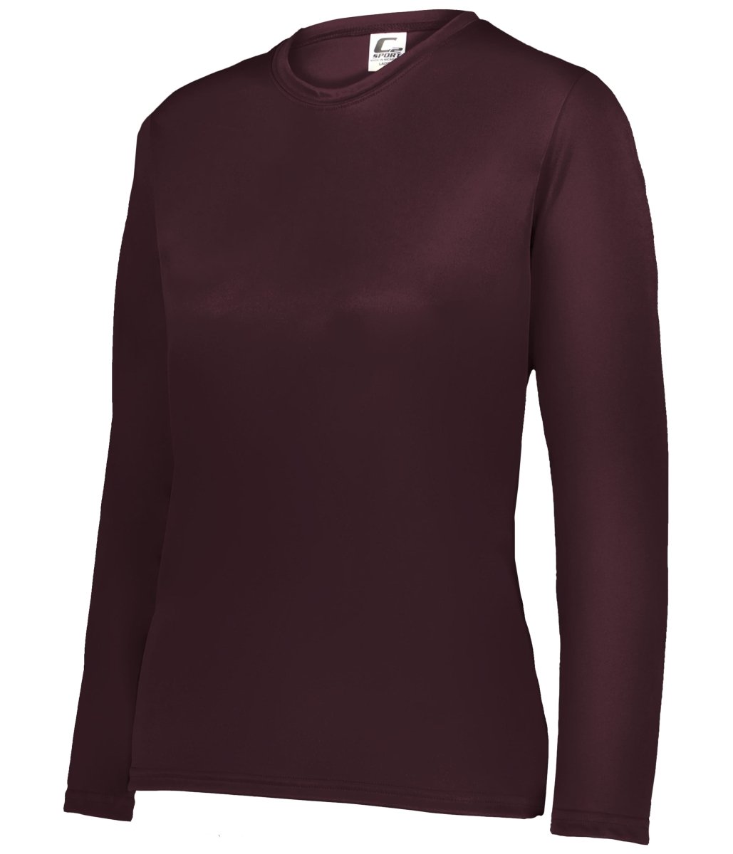 Augusta Sportswear LADIES C2 LONG SLEEVE TEE 560400 MAROON (BA) S