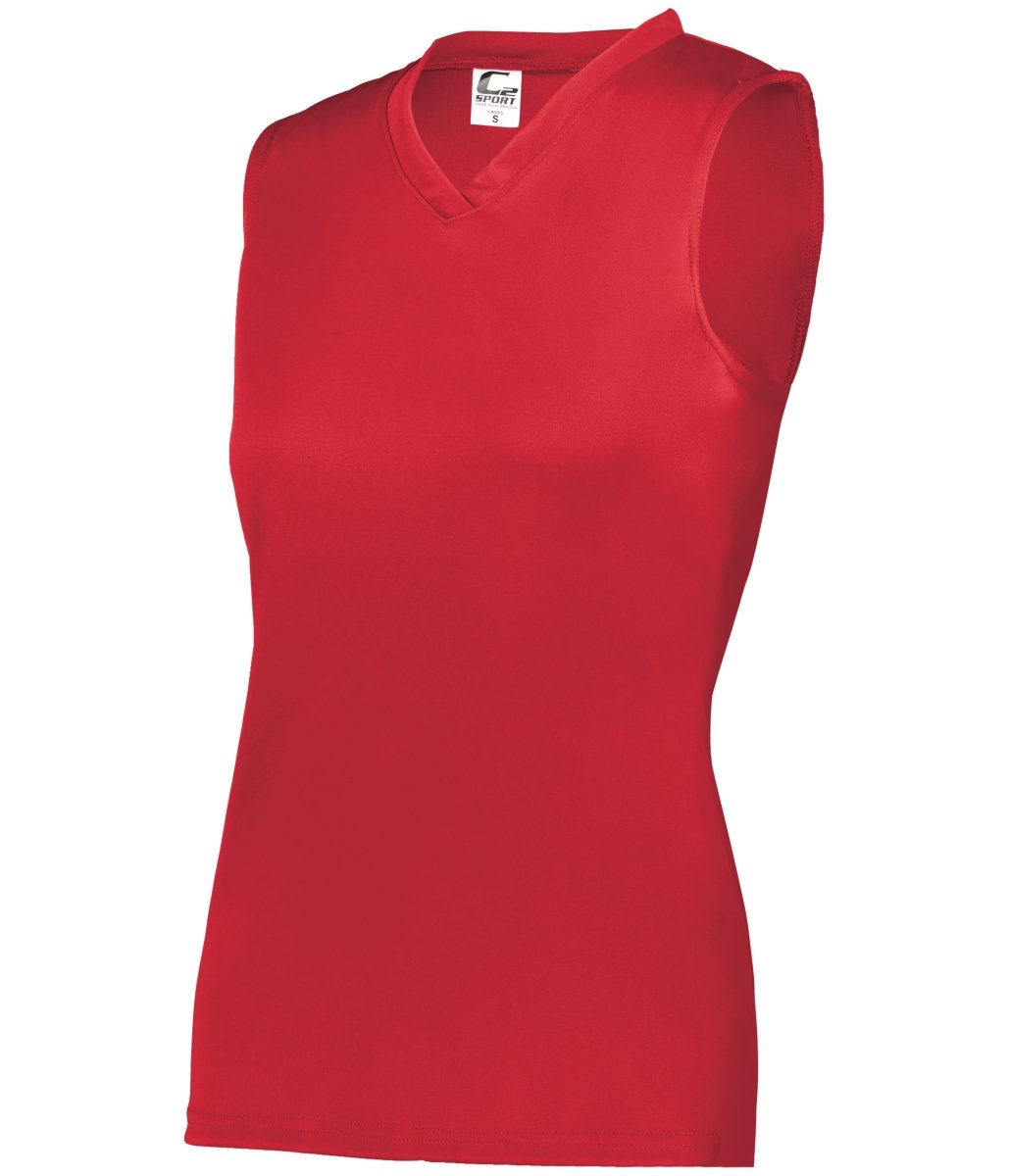Augusta Sportswear LADIES C2 SLEEVELESS TANK 566300 RED (BA) S