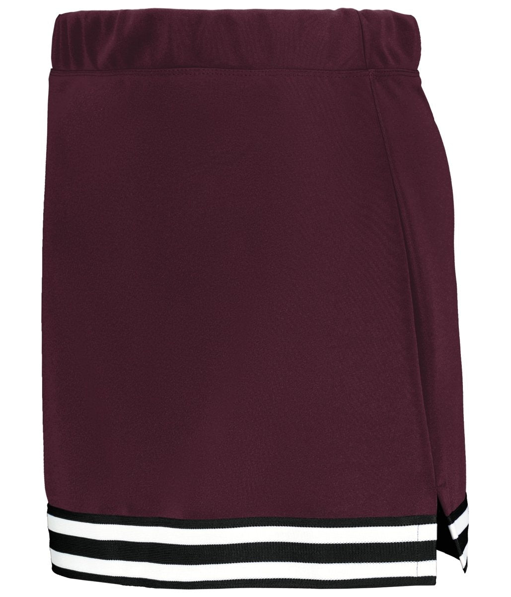 Augusta Sportswear Ladies Cheer Squad Skirt 6925 MAROON/BLACK/WHITE S