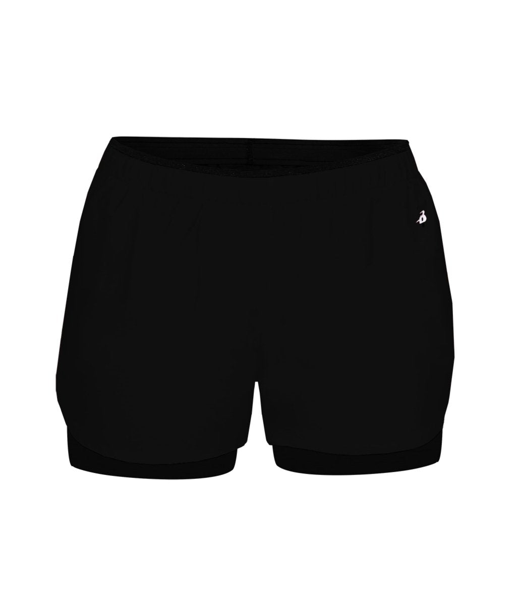 Augusta Sportswear LADIES DOUBLE UP SHORT 615000 BLACK/BLACK (BA) S