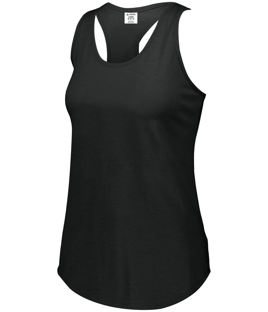 Augusta Sportswear Ladies Lux Tri - Blend Tank 3078 BLACK HEATHER S