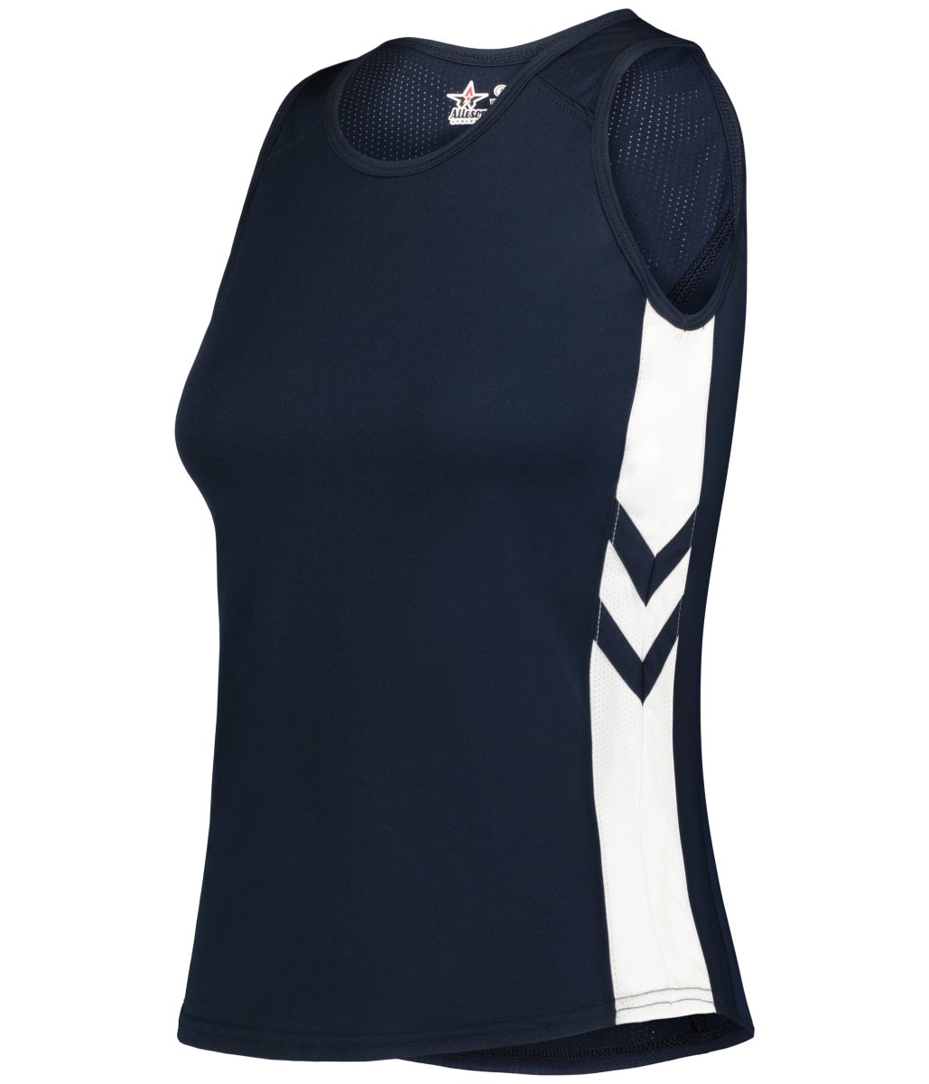 Augusta Sportswear LADIES MEDAL TRACK JERSEY - Augusta Sportswear R4LFJW NAVY/WHITE (BA) S