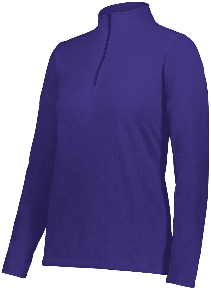 Augusta Sportswear Ladies Micro - Lite Fleece 1/4 Zip Pullover 6864 PURPLE (HLW) S