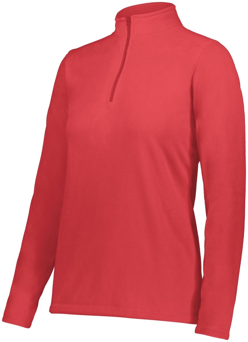 Augusta Sportswear Ladies Micro - Lite Fleece 1/4 Zip Pullover 6864 SCARLET S