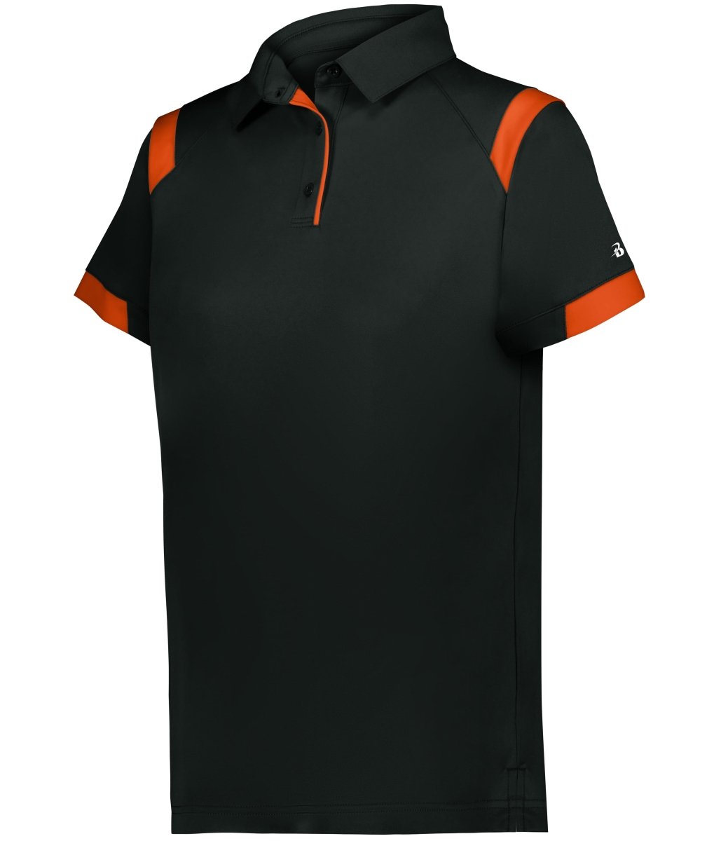 Augusta Sportswear LADIES ON THE RISE POLO 335100 BLACK/BT. ORANGE (BA) S
