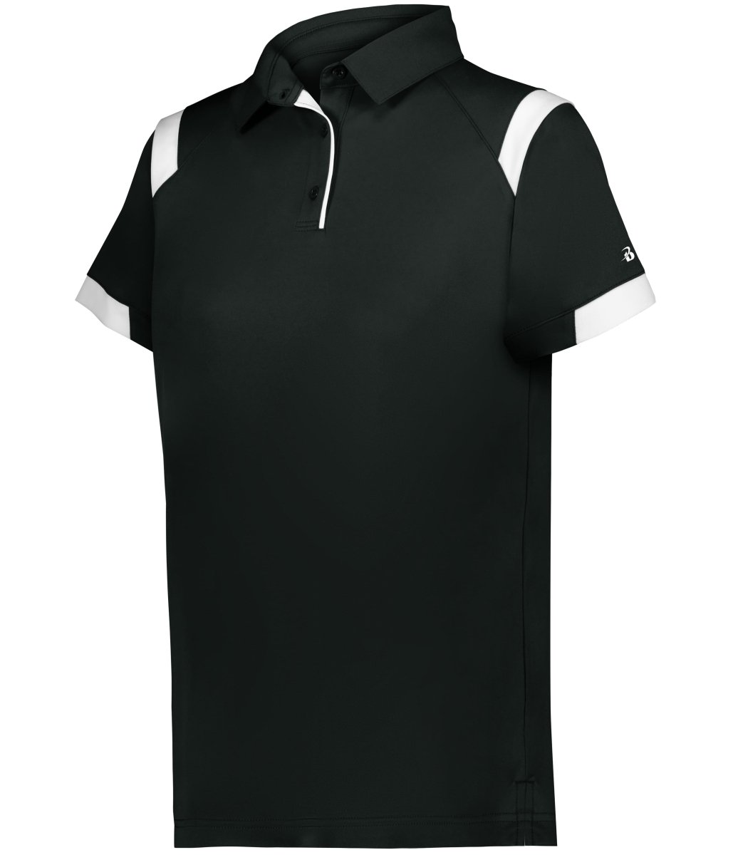 Augusta Sportswear LADIES ON THE RISE POLO 335100 BLACK/WHITE (BA) S