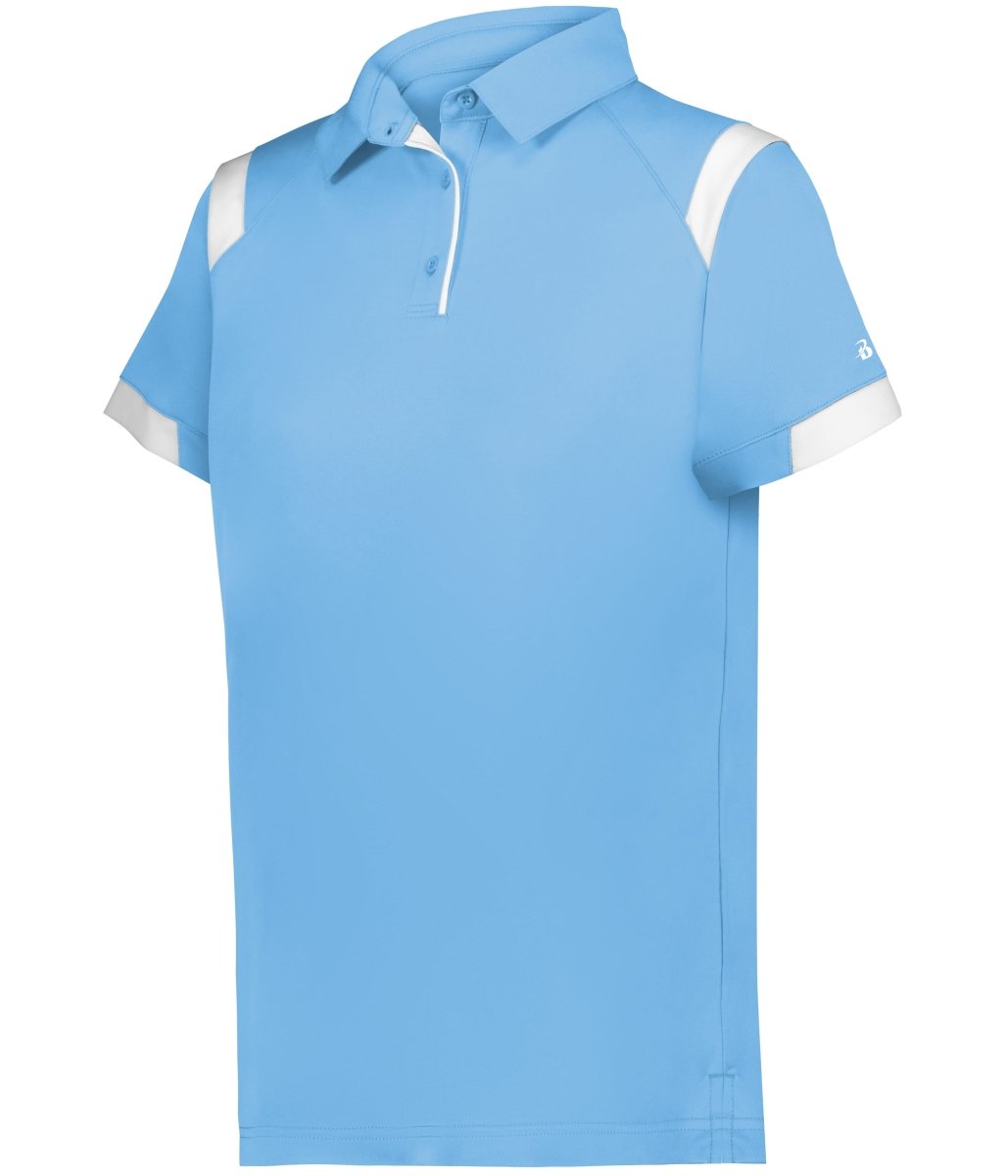 Augusta Sportswear LADIES ON THE RISE POLO 335100 COLUMBIA BLUE/WHITE (BA) S