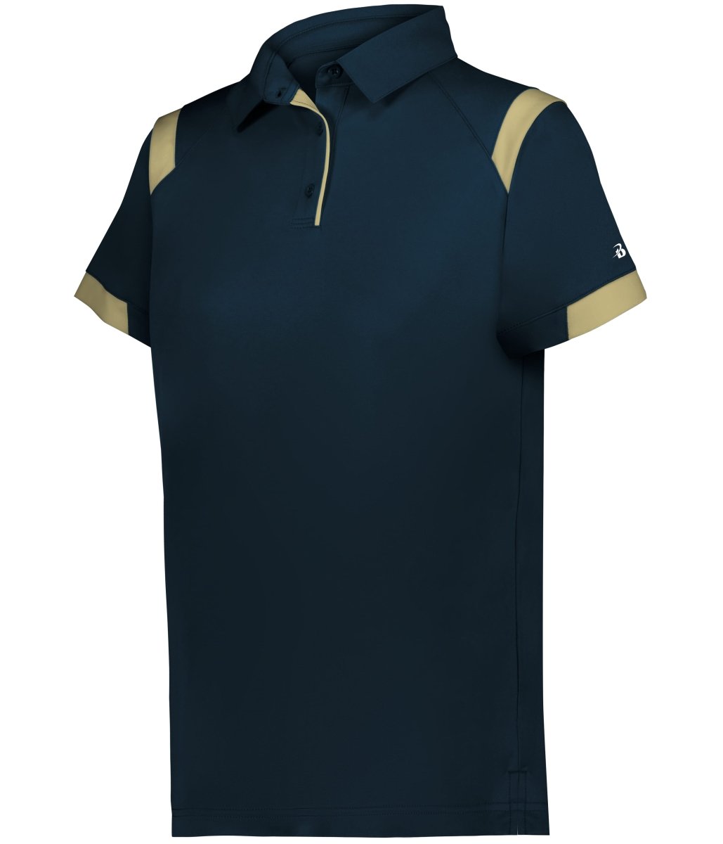 Augusta Sportswear LADIES ON THE RISE POLO 335100 NAVY/VEGAS GOLD (BA) S