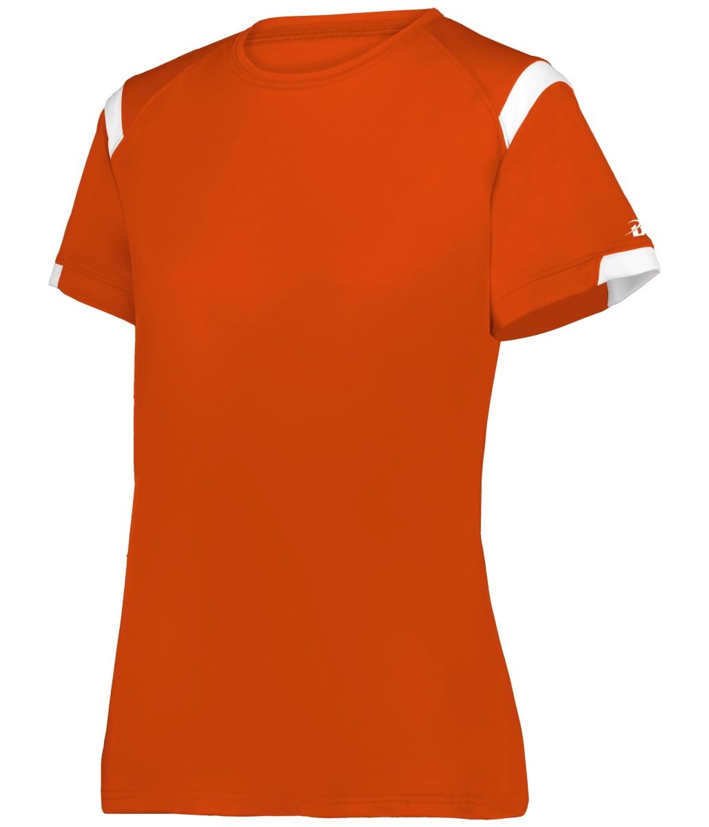 Augusta Sportswear LADIES ON THE RISE TEE 438000 BT. ORANGE/WHITE (BA) S
