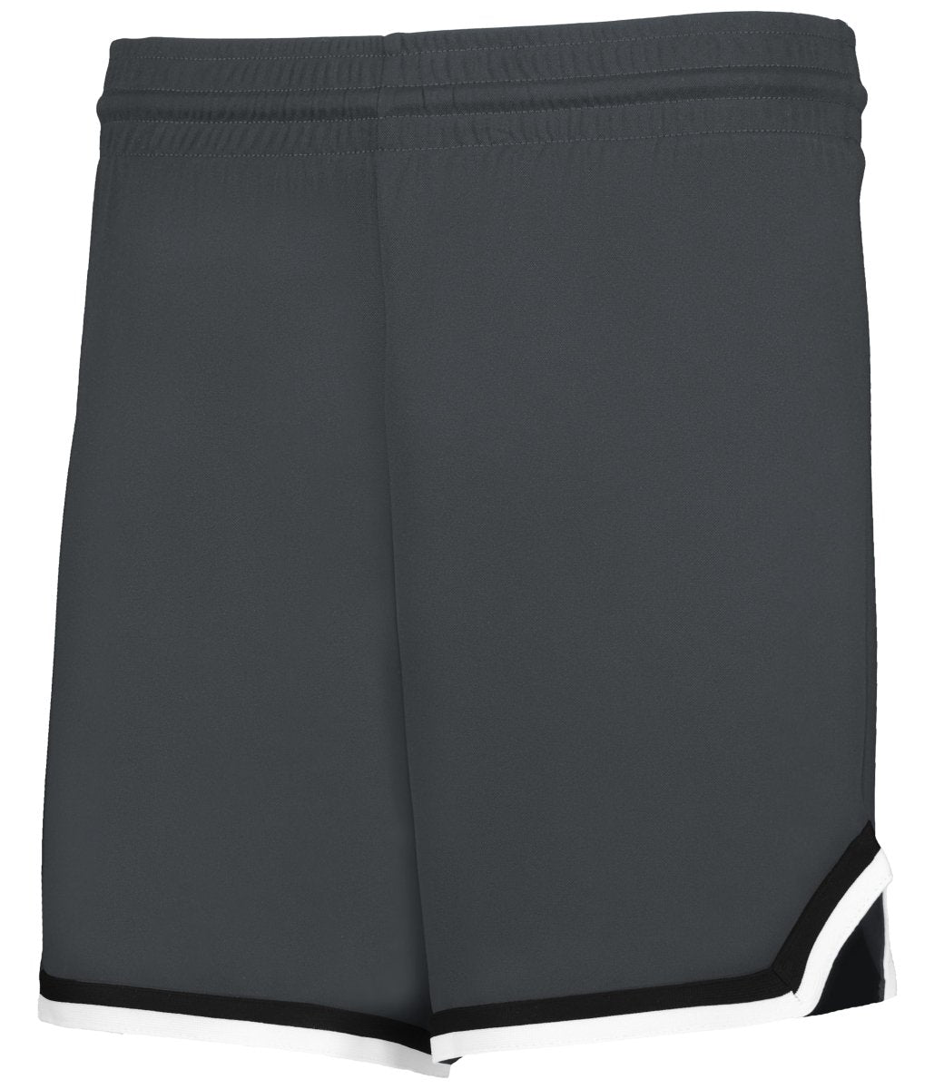 Augusta Sportswear LADIES RETRO BASKETBALL SHORTS - Augusta Sportswear A56000 GRAPHITE/BLACK/WHITE (BA) S