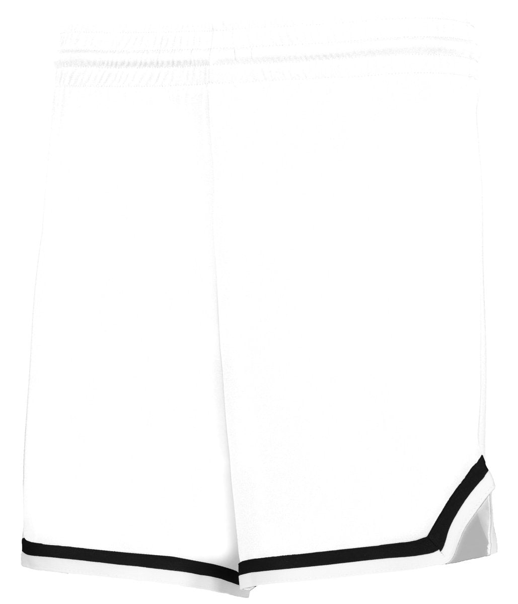 Augusta Sportswear LADIES RETRO BASKETBALL SHORTS - Augusta Sportswear A56000 WHITE/BLACK/WHITE (BA) S