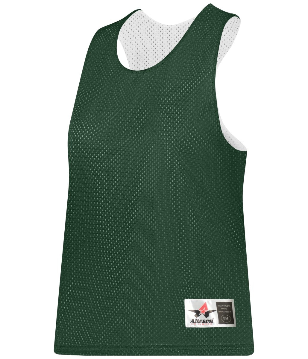 Augusta Sportswear LADIES REVERSIBLE LACROSSE PRACTICE JERSEY - Augusta Sportswear LP001W FOREST/WHITE (BA) SMALL/MEDIUM