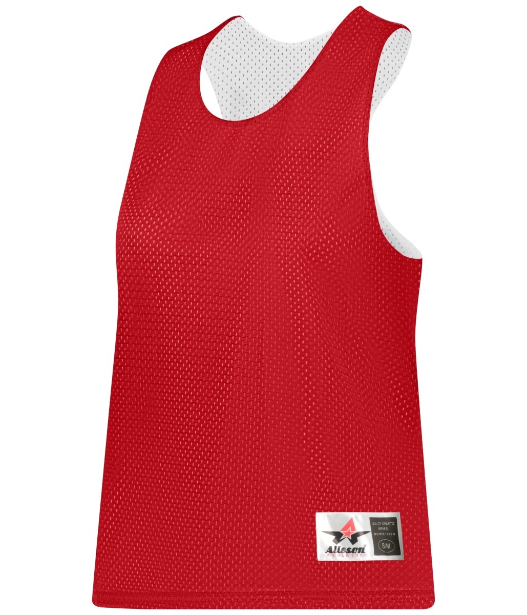 Augusta Sportswear LADIES REVERSIBLE LACROSSE PRACTICE JERSEY - Augusta Sportswear LP001W RED/WHITE (BA) SMALL/MEDIUM