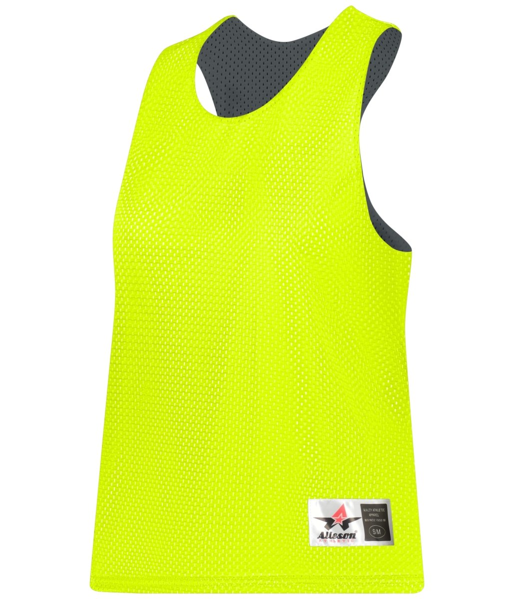 Augusta Sportswear LADIES REVERSIBLE LACROSSE PRACTICE JERSEY - Augusta Sportswear LP001W SAFETY YELLOW/GRAPH (BA) SMALL/MEDIUM