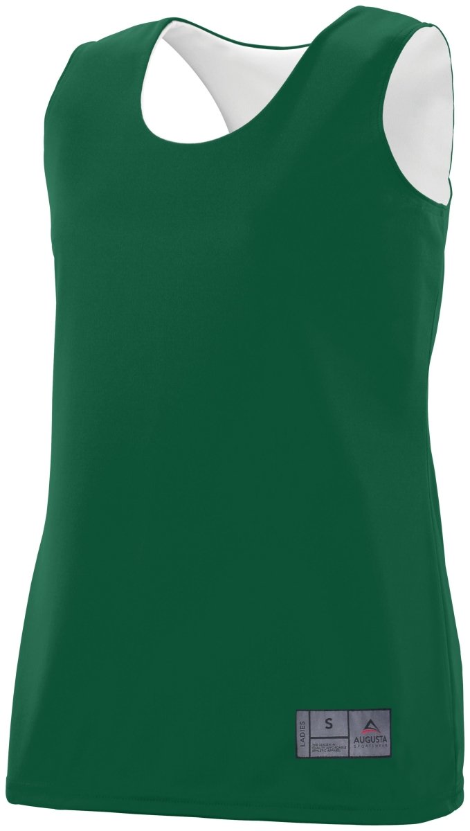 Augusta Sportswear Ladies Reversible Wicking Jersey 147 DARK GREEN/WHITE S