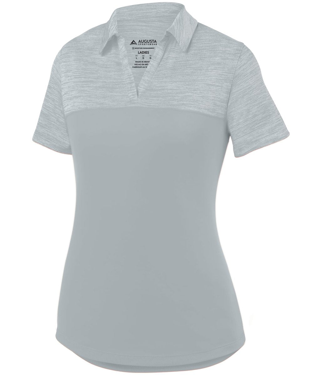 Augusta Sportswear Ladies Shadow Tonal Heather Polo 5413 SILVER S