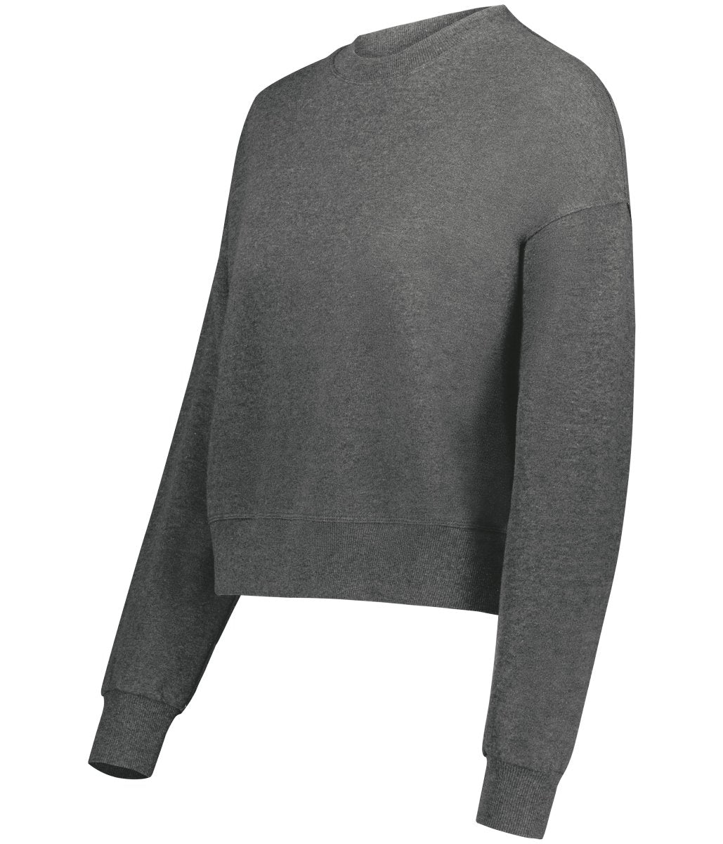Augusta Sportswear Ladies Slouchy Crew 5424 CARBON HEATHER S