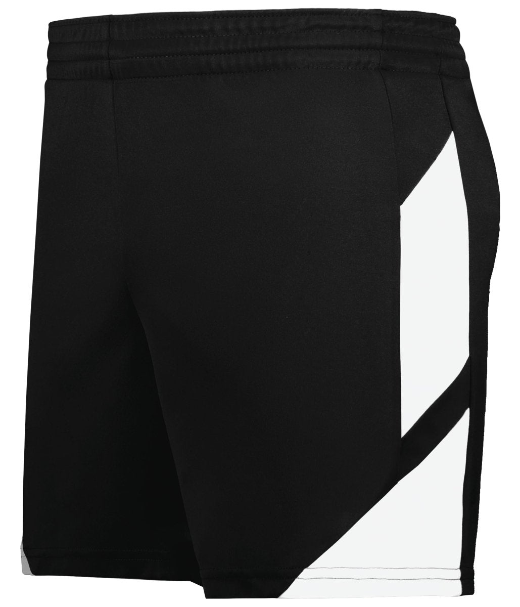Augusta Sportswear Ladies Step - Back Modern Fit Basketball Shorts 1738 BLACK/WHITE S